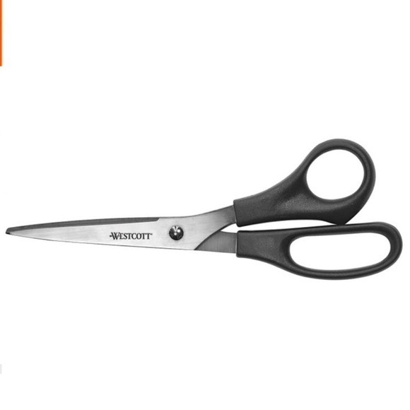 New Westcott 8" All Purpose Value Scissors Black Colored - Picture 4 of 12